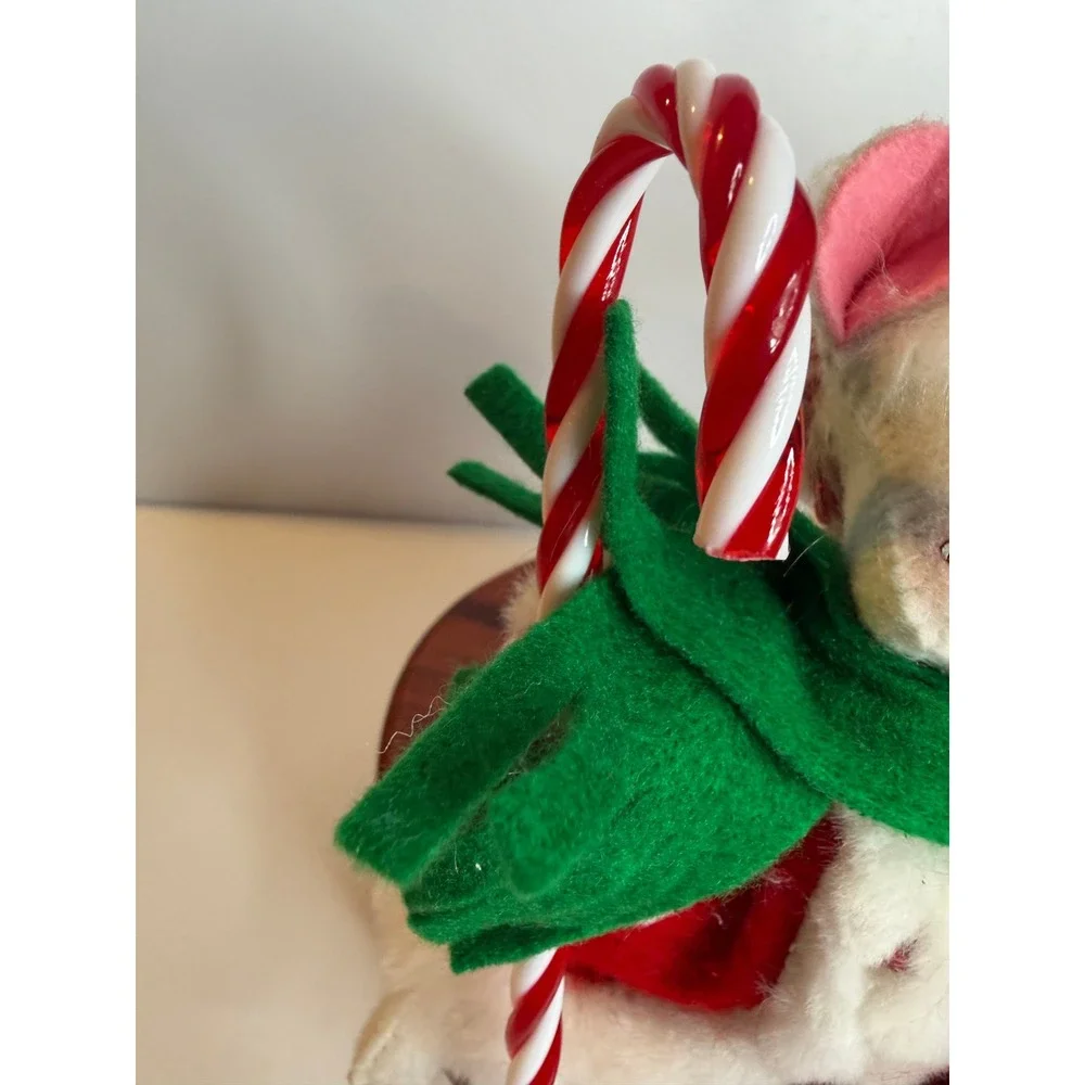 Vintage Annalee Christmas Mice Set Holiday Mouse Pair Candy Cane Gift 2008